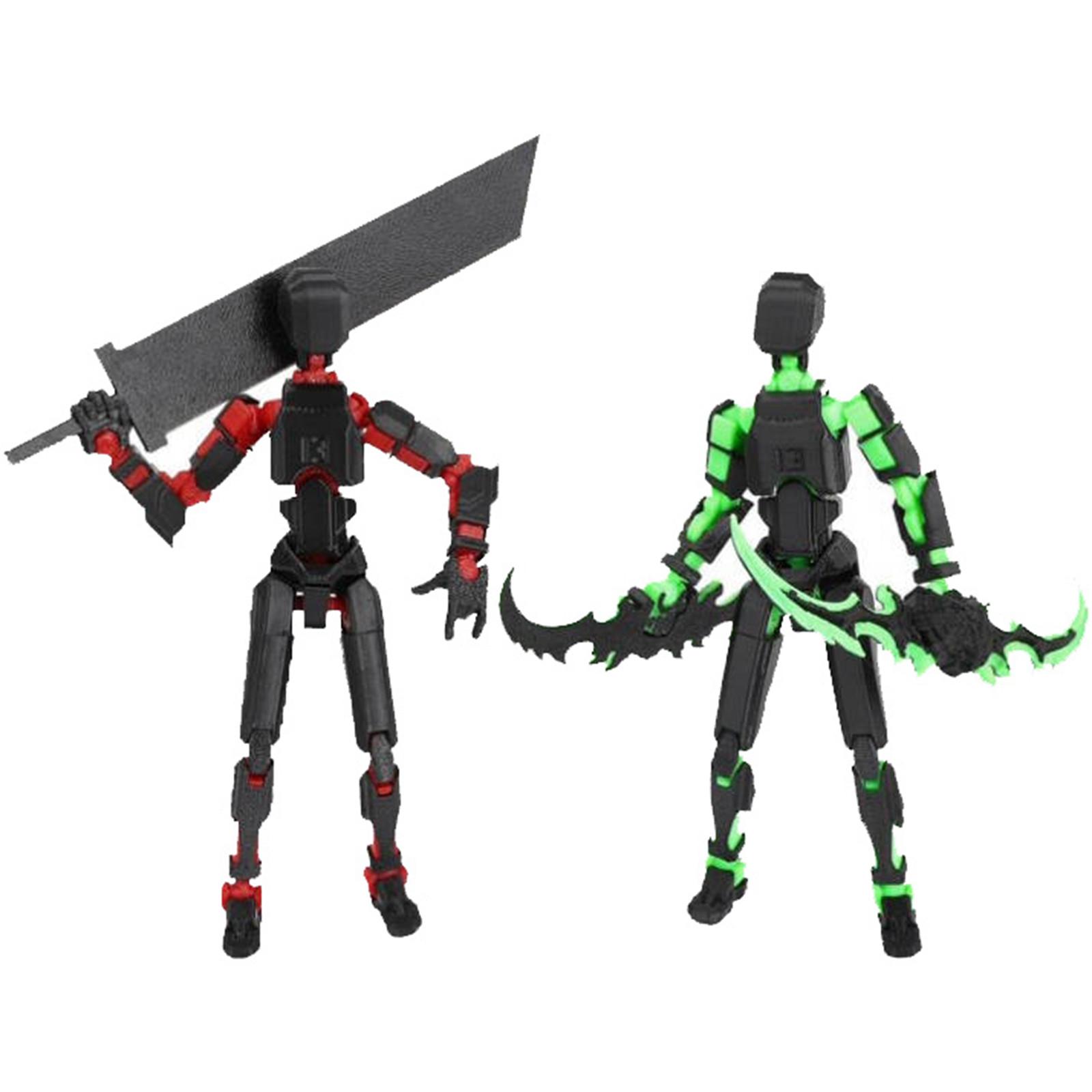 

Набор мобильных кукол, 3D-печатная мобильная кукла-робот Титан, подвижная мобильная кукла, подходит для коллекционеров, украшение рабочего стола зелёный