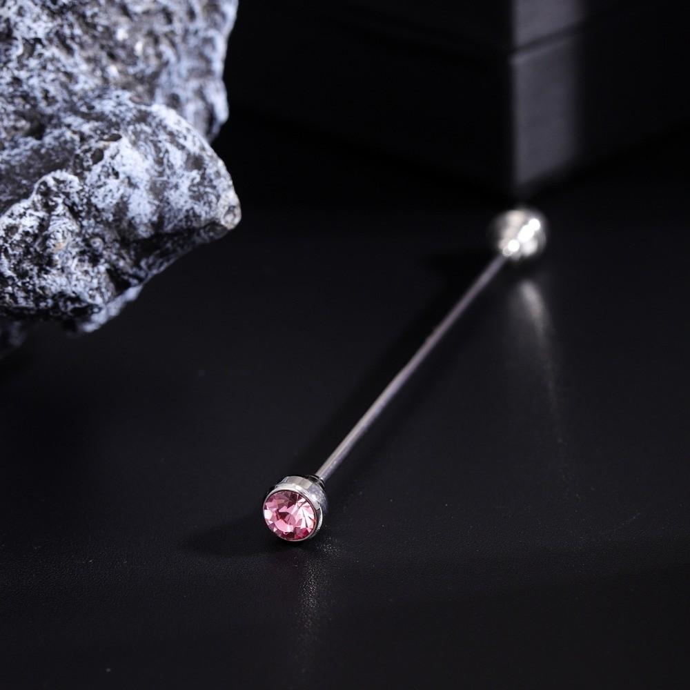 Spiral Buckle Crystal Tie Collar Needle Mini Detachable Shirt Collar Pin Elegant Multicolor Neckline Pin Banquet
