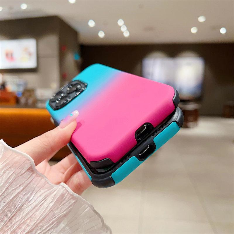 Luxury Gradient Skin Touch Case for iPhone 14 13 12 11 Pro Max All-inclusive Fall Protection Cases