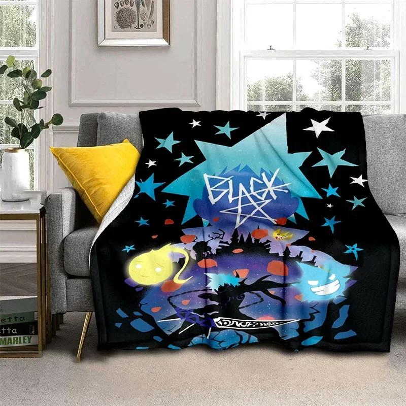 Anime Soul Eater Throw Blanket Soft Cozy Flannel Blanket for Sofa Bed Office Travel Camping Home Decor Gift