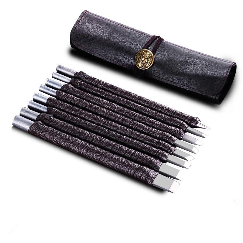 Hard Alloy Seal & Carving Tool Set: Tungsten Steel Knives for Wood, Stone, and Lettering