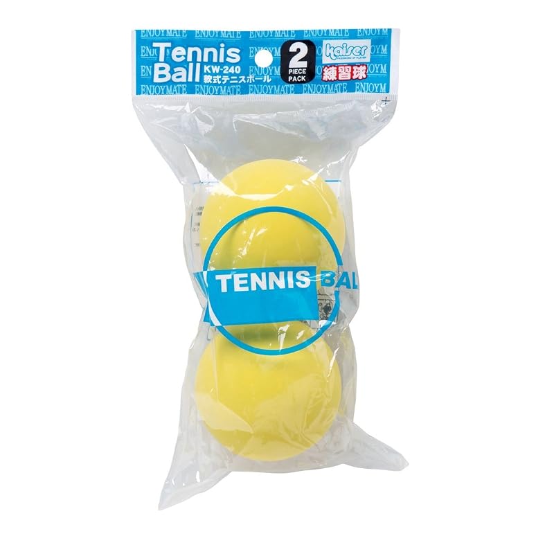 KAISER Soft Tennis Balls, 2-Pack, Yellow, KW-240Y, Practice Ball, 60x60x60mm