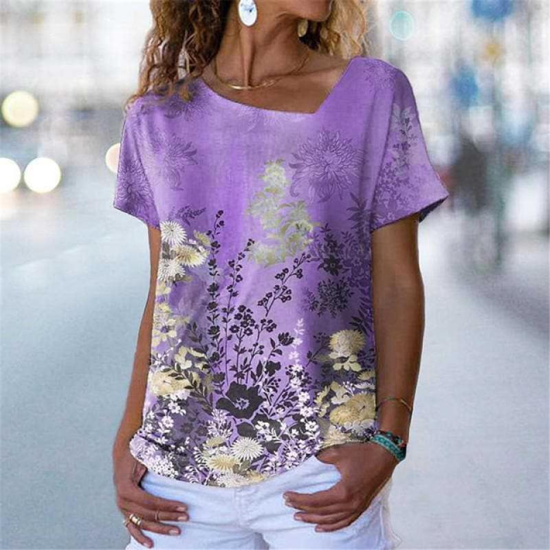 Элегантная женская футболка с 3D принтом — фото 16