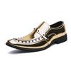 Men's Shoes Large Size Gold Chelsea Small Size Leather Shoes 33-45 Size Foreign Trade Couple British Style Pointed Leather Shoes