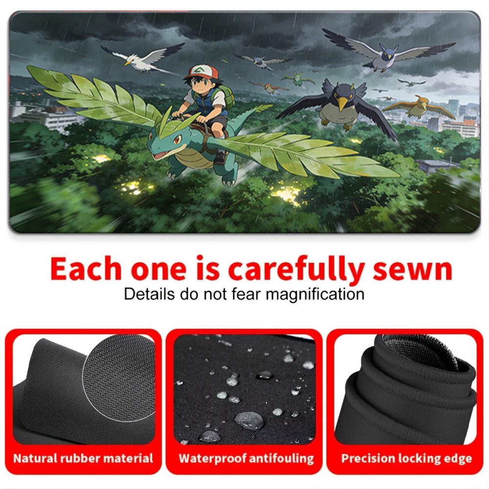 Night Flower Field Snorlax Gaming Mouse Pad NonSlip Desk Mat 300x800x2mm