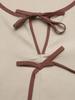 European & American Color Block Bow Tie Lace-up Pullover Short Sleeve Women's Top - Summer 2026.