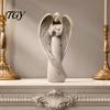 Artistic Sculpture for Study Praying Angel Statue, Abstract Guardian Figurine, Religious Prayer Elegant Tabletop Decoration Home Mantel Church Indoor