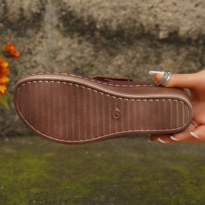 Summer Cross-border Foreign Trade Thick-soled Wedges Large-size Slippers Flip-flops Muffin Bottom Casual Fashion Versatile Women's Shoes