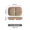 Nordic Ceramic Binaural Rectangular Grid Plate Rice Plate Creative Home Breakfast Plate Baked Rice Plate Fat Reduction Quantitative Meal