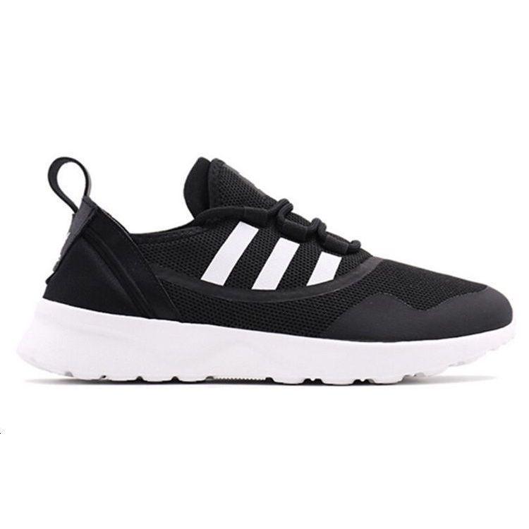 Adidas Originals ZX Flux Adv Comfortable Durable Low-Top Lifestyle Sneakers Unisex Sneakers Black White BB2285