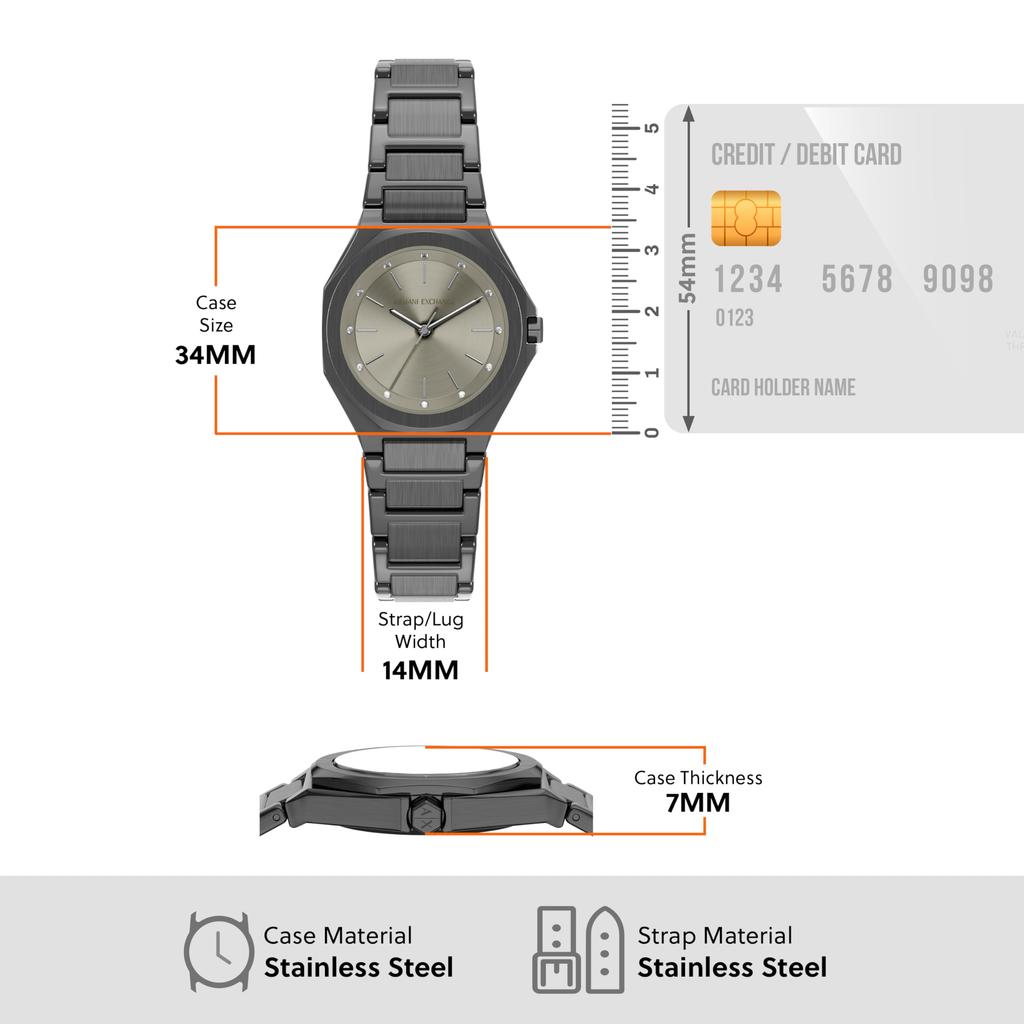Armani Exchange Women's Analog Stainless Steel Watch AX4625