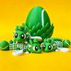 Sports Ball Dragon Egg Toy with Articulated Dragon Inside 3D Printed Baseball Football Basketball Volleyball Bowling Egg Dragon Fidget Toy