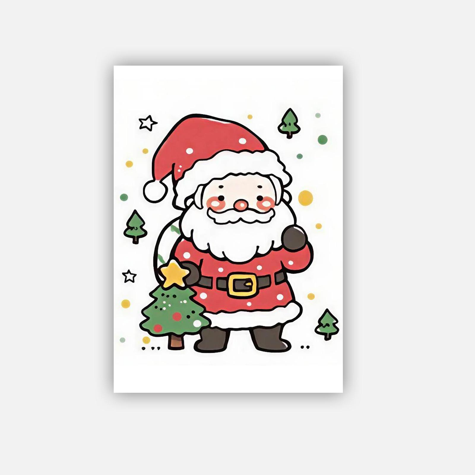 Cartoon Christmas Tattoo Stickers Premium Sense Cute Santa Claus Arm Holiday Tattoo Stickers 7*10