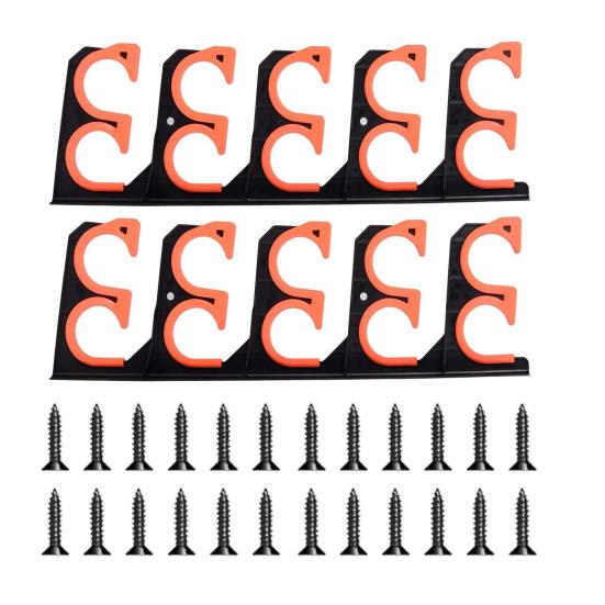2 stk Fiskestangholder Veggmontering Garasjestativ Justerbar Avstand Braketter Fiskeutstyr Organizer