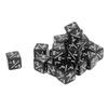 20 Stück Würfelset Puzzle Spaß 6-seitige Zahlen Acrylwürfel für Spiele Vorschulerziehung Schwarz