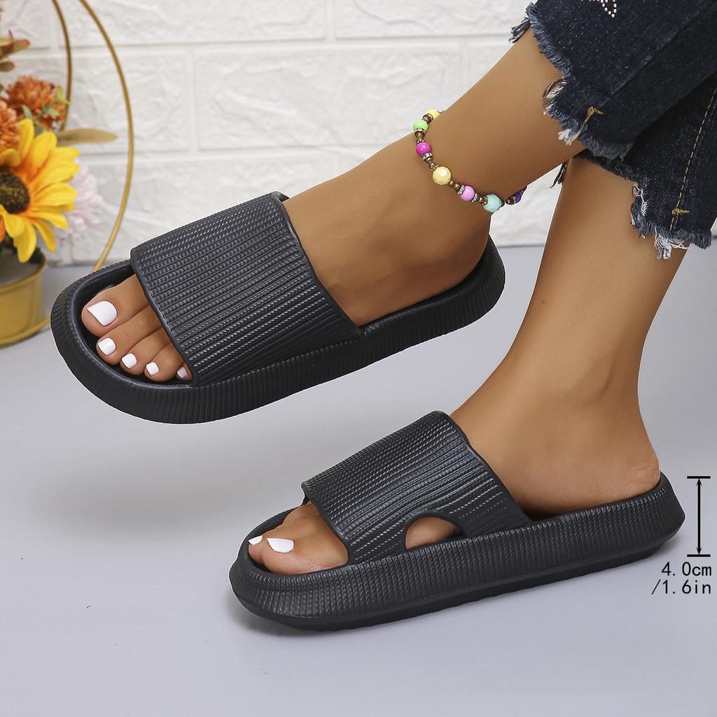Fashion Thick Bottom Cloud Slippers Women Soft Sole Eva Indoor Slides Couple Bathroom Shoes Summer Non-Slip Platform Sandals Flip Flops