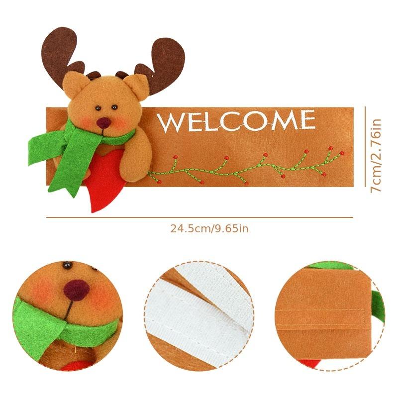 2pcs Christmas Fridge Handle Covers, Santa Claus Microwave Oven Cover, Xmas Kitchen Decor