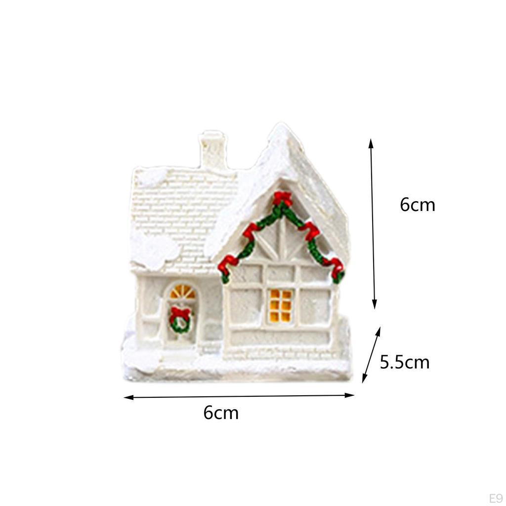 Christmas Glowing House Ornaments Holiday Decoration for Window Sill