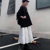 Damkjol i plusstorlek, japansk bruksmodell, midilängd - Harajuku konstnärlig A-linjekjol med hög midja och paraplyform, med vintagekänsla