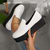 Women's Large Size Loafers Platform Sole One Kick Round Toe Anti-Slip Sole Shoes Women Leisure Fashion Roman Zapatillas De Mujer