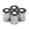 4pcs Car Wheel Tire Valve Caps Stem Case For Skoda Octavia Fabia Rapid Yeti Superb Kamiq S Kodiaq Roomster Scala Auto Accessorie