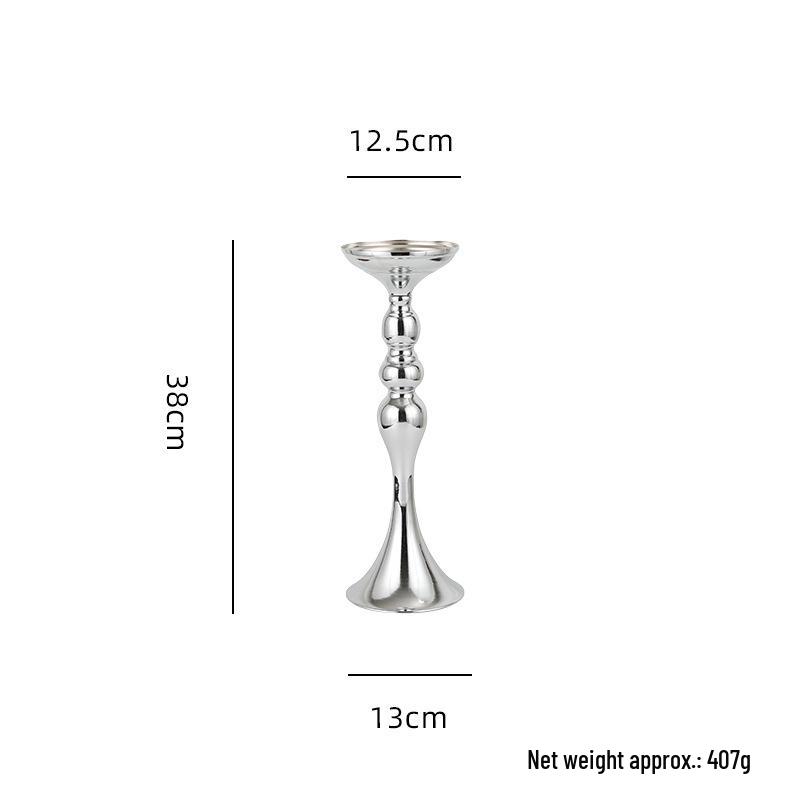 American Retro Wrought Iron Candle Holder Vase, 50cm, for Wedding Aisle or Candlelight Dinner Decor