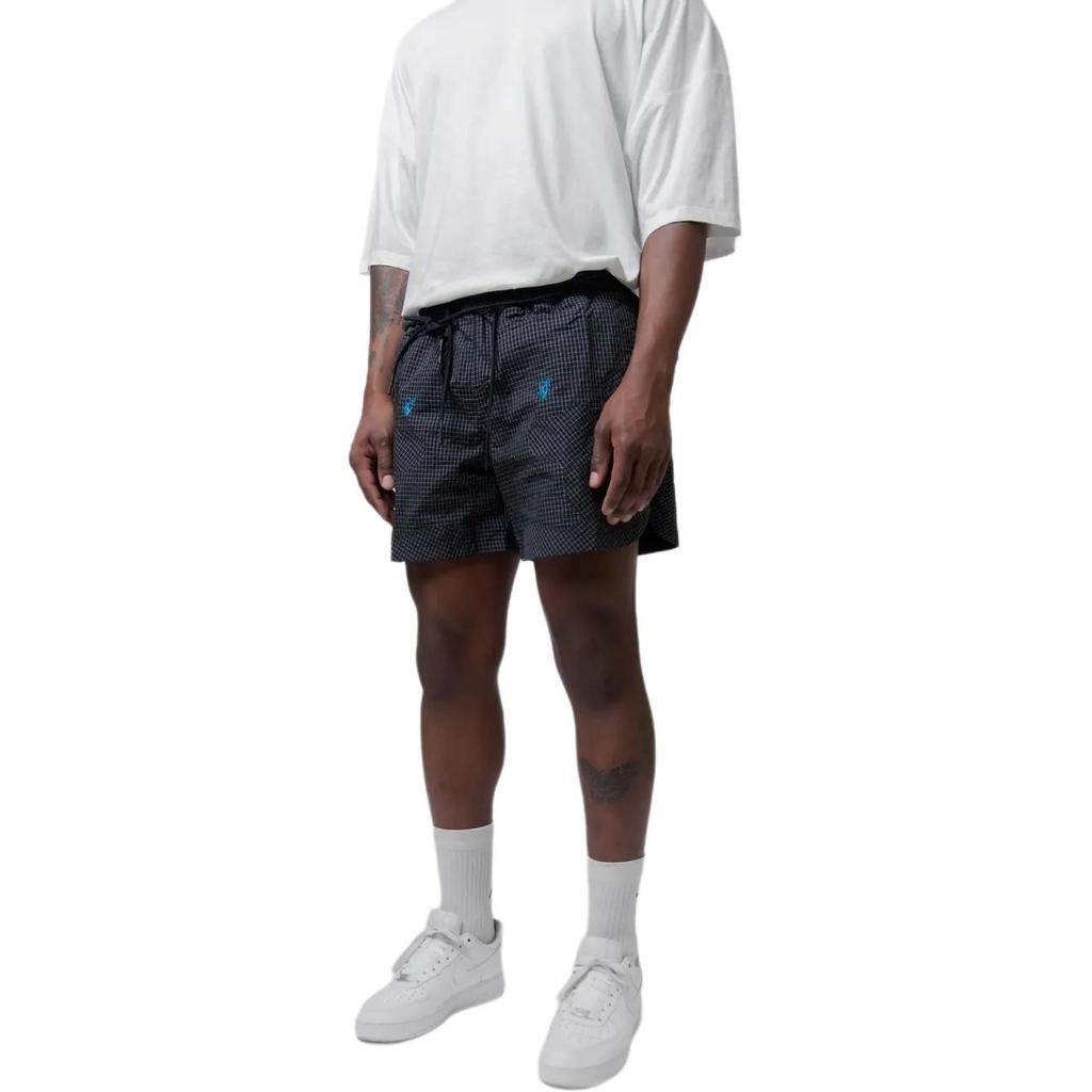 Nike X Off-White Metallic Embroidery Waterproof Drawstring Shorts Men Bottoms Black DN1703-010