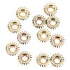 12 Pcs Tuning Peg Gear 12mm Diameter 1:18 Ratio Hex Hole Metal Guitar Machine Heads Mount Gear Gold