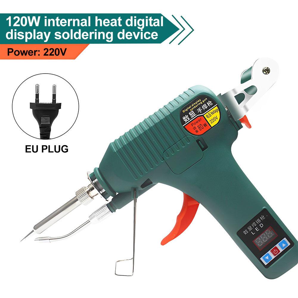 80W 120W Digital Handheld Soldering Gun US 110V/EU 220V Adjustable Temperature Automatic Soldering Gun Soldering Iron