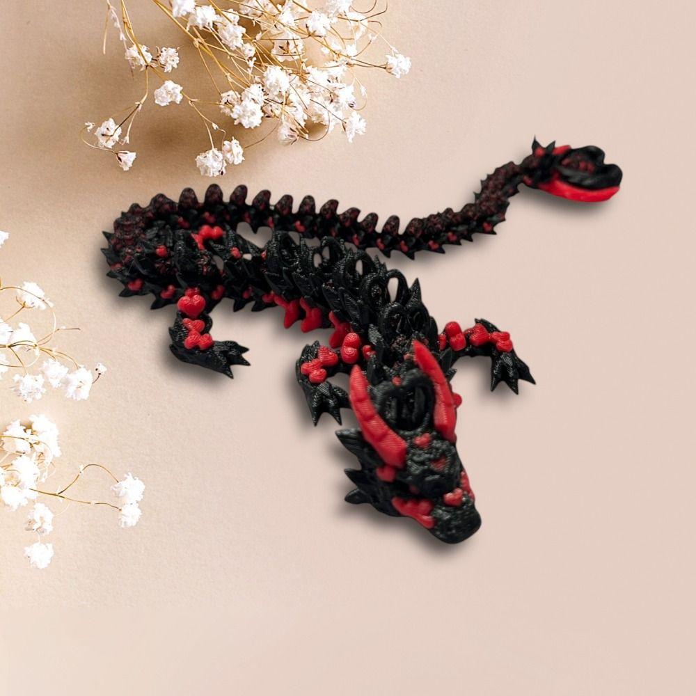 Chinese Dragon 3D Printed Dragon 3D Articulated Dragon Toys  Landscaping Decoration