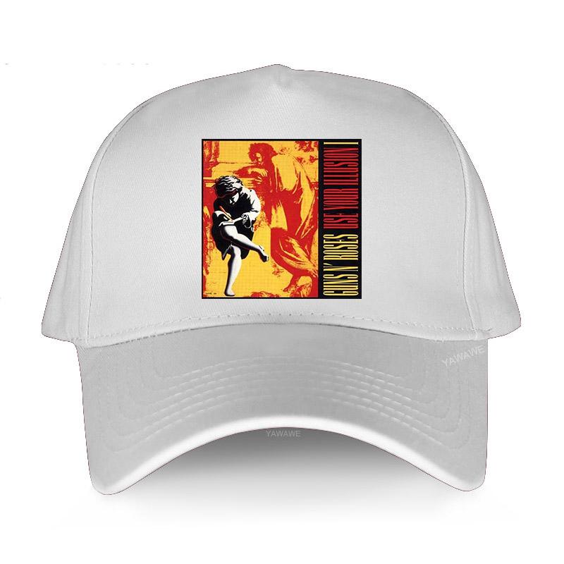 

Роскошная кепка Модная шляпа от солнца Guns N Roses Используйте свою иллюзию Duotone Обложка альбома Новая регулируемая шляпа Простой стиль мужские бейсболки