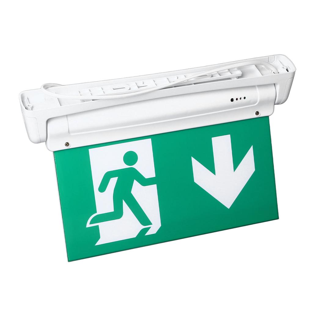 Exit Sign LED Battery Powered Emergency Safety Facilities Acrylic ABS Green AC85?265V
