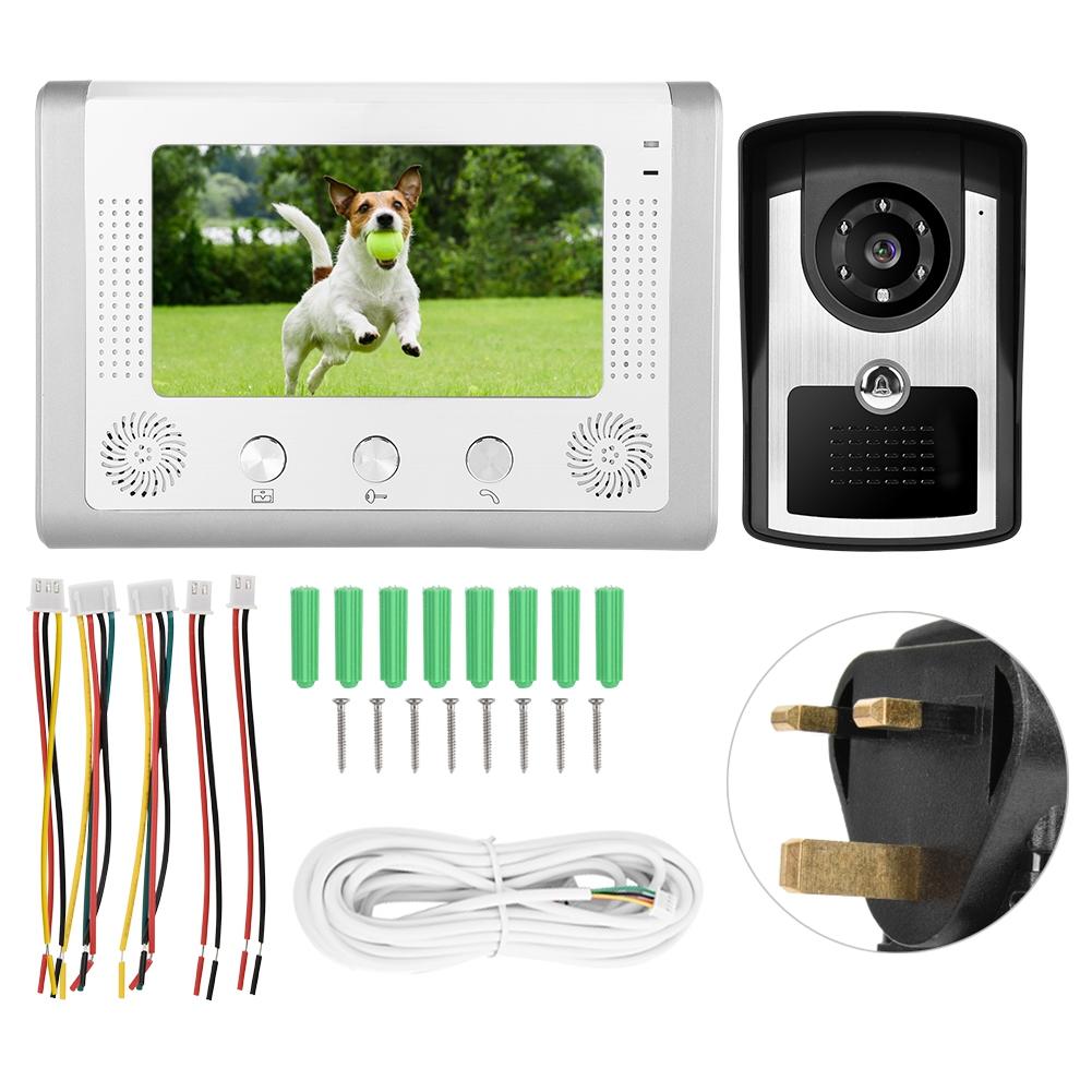 

7-дюймовый проводной водонепроницаемый видеодомофон дверной звонок ИК камера монитор домофон