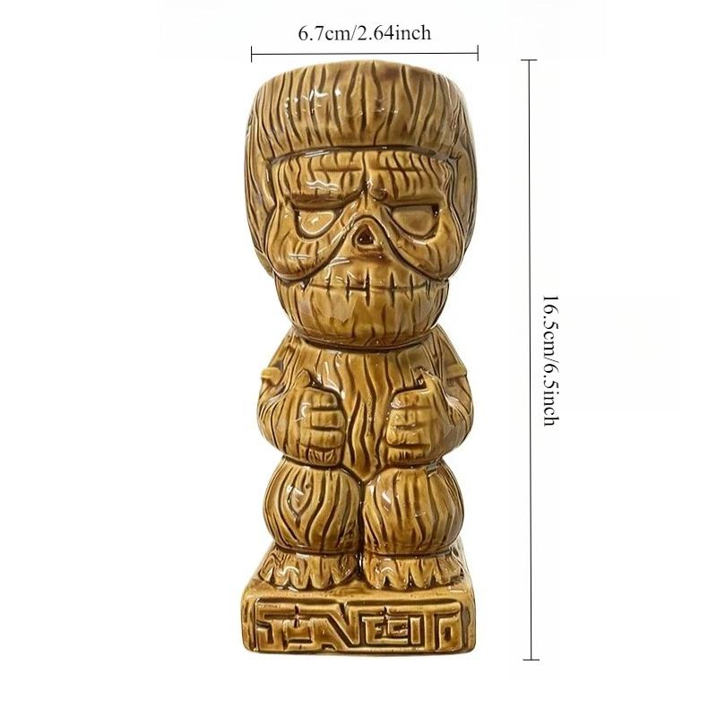 Wine Cup Easter Island Tiki Mugs Ceramic Tiki Mugs Bar Drinkware Creative Cocktail Cup Halloween Gift Hawaiian Style Tiki Mug