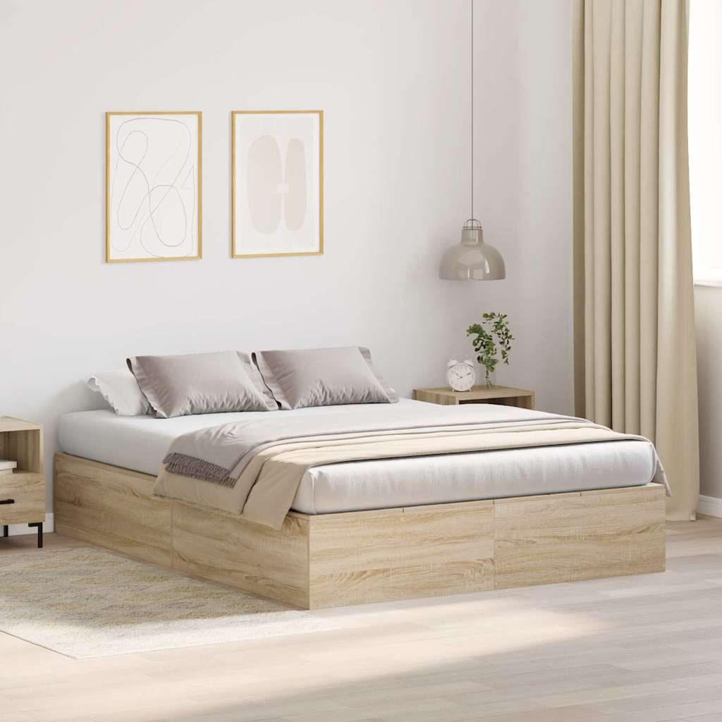 Stauraumbettgestell Sonoma Eiche 140 x 190 cm