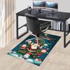 Christmas Elf Santa Claus Snowman Chair Mat - Anime Cartoon Design, Non-Slip Rug for Office, Home Decor, Living Room, Bedroom, Game Room & Dorm Carpet