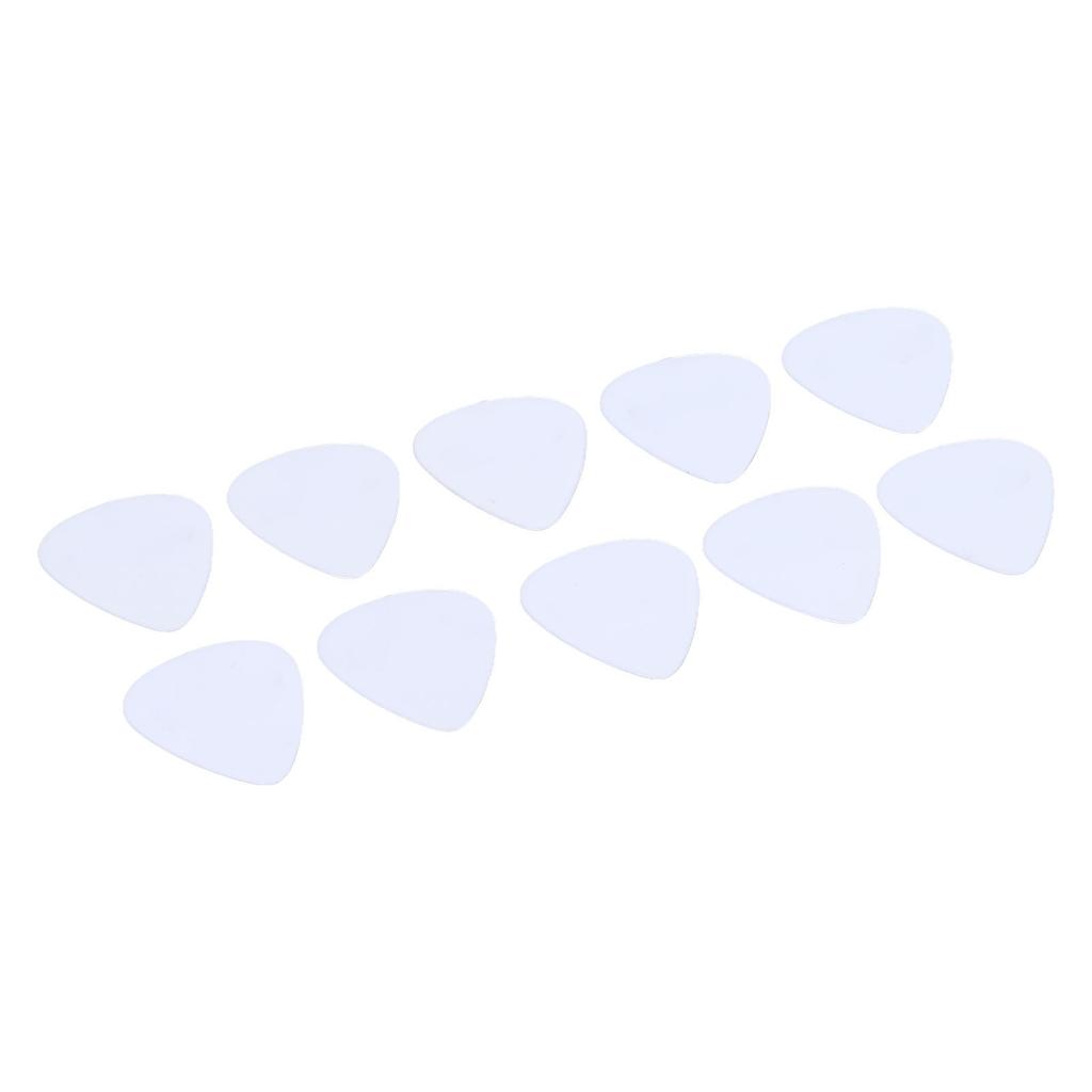10PCS Acoustic Guitar Pick White Celluloid Guitar Pick Plectrum Set for Musical Instrument