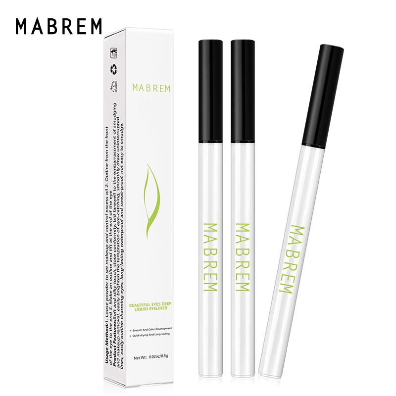 MABREM Black Long Lasting Eye Liner Pencil Waterproof Eyeliner Smudge-Proof Cosmetic Beauty Makeup
