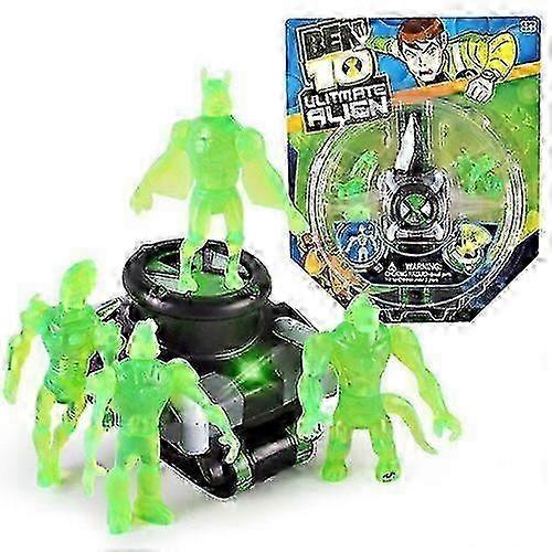 Kinderhorloge Kinderen 3D Projector Horloge Ben10 Anime Figuren Model PVC voor Jongens Verjaardagscadeaus Wit Afstandsbediening Robots cs
