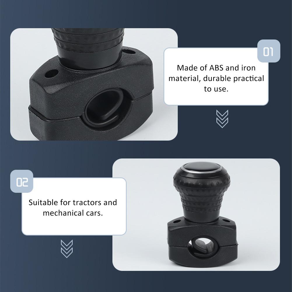 Car Power Handle Spinner Knob Easy Install Forklifts Steering Wheel Trucks