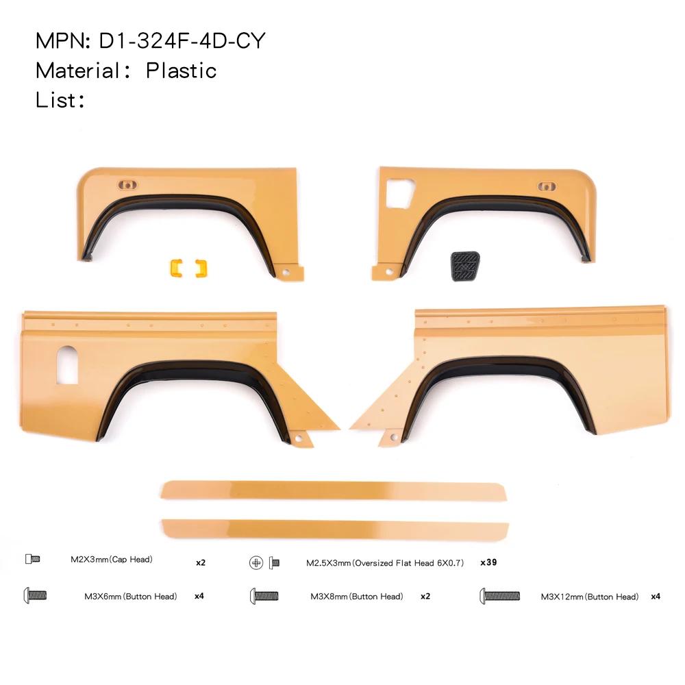 Plastic Simulation 324/313mm 5 Doors Monocoque Car Shell for 1/10 RC Crawler Car Traxxas TRX4 Defender RD110 Wagon Diy Parts