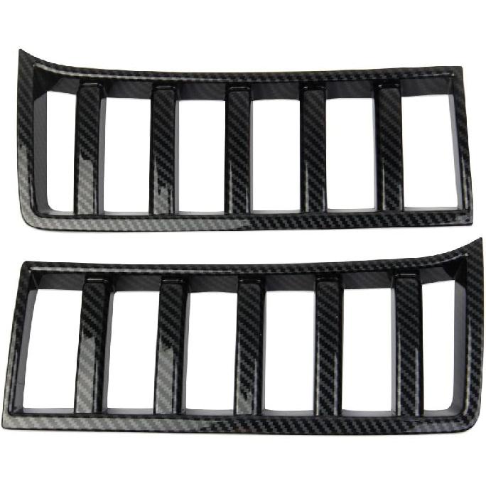 Carbon Fiber Front Headlights Grille Vent Trim Cover For Toyota Tundra 2022-2026