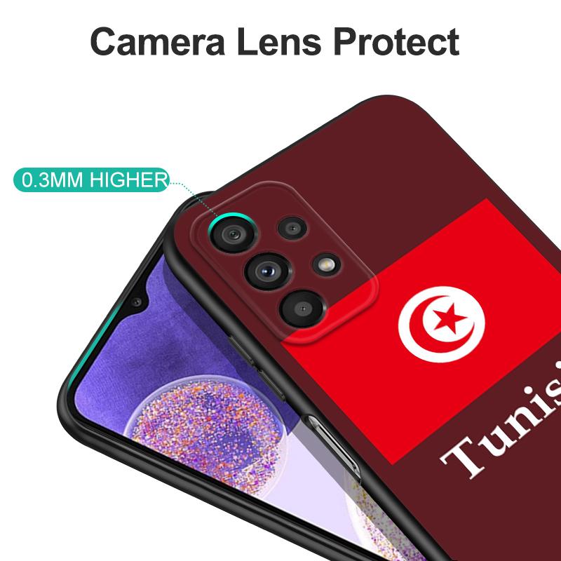 Black Tpu Case For Realme Q5 X XT X2 X3 Superzoom X50 V13 Q3i X7 PRO Ultra GT Master Edition Tunisia Flag