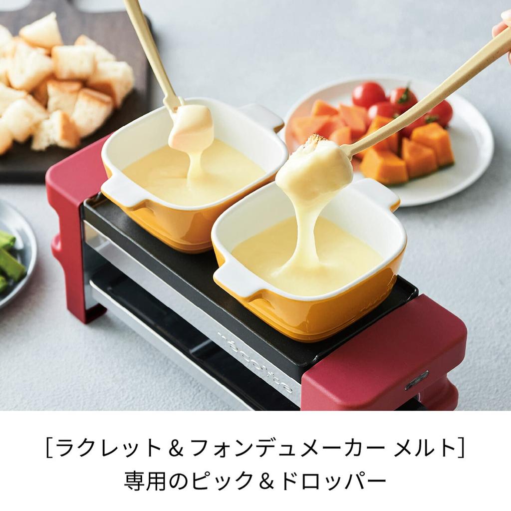 Recolte Raclette & Fondue Maker with Pick and Dropper [6-Piece Set] Recolte RRF-PD