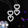 Ladies Light Luxury Design Double layered Love Earrings Elegant Fashionable Versatile and Unique Design Sense Earrings