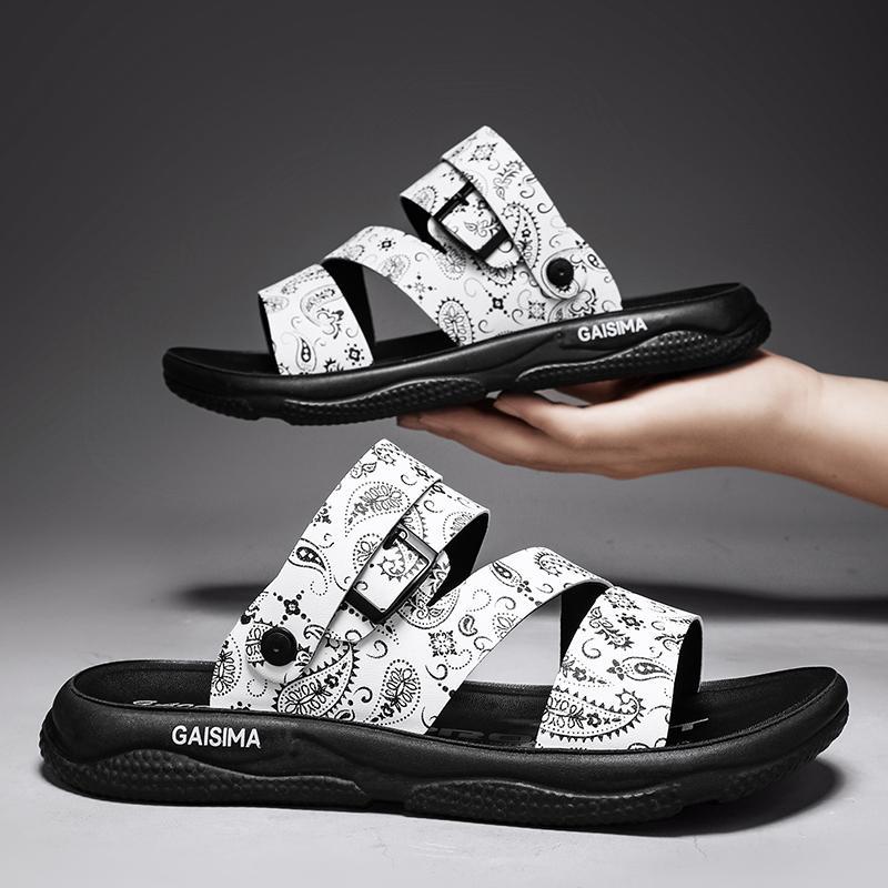 Summer new two wear cool slippers Korean version of fashion casual men's sandals wear large size versatile trend men's drag