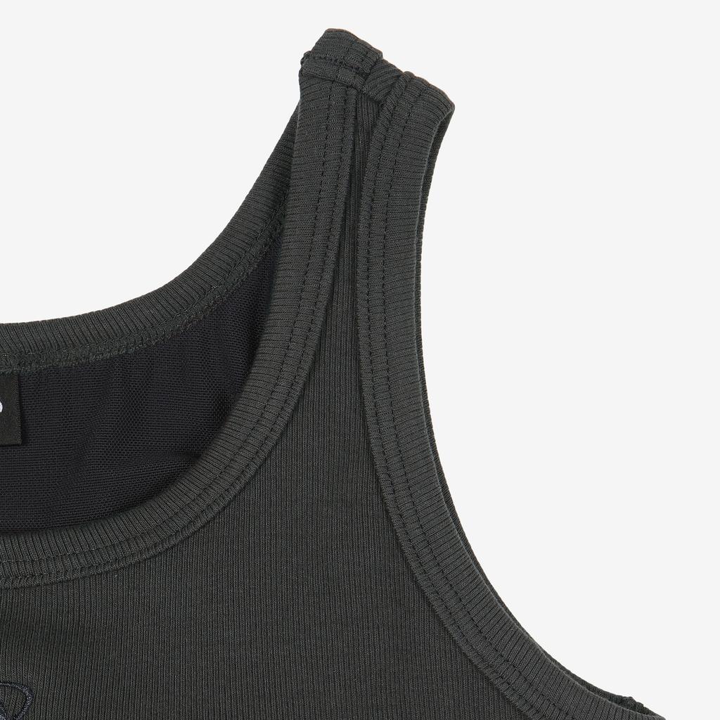 Hwillaeondeoweeo Molded Ribbed Square Neck Middle Bra Top (Fi4Itg2102Fcgy)