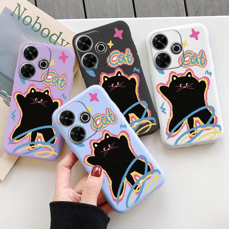 

Мягкий силиконовый чехол Funny Cat для Samsung A55 M35 S24 Xiaomi Redmi Note 13 Pro 13C 14 Poco C65 iPhone Huawei Honor 200 Realme 9 Camera Противоударный чехол Samsung Galaxy S9 Plus фиолетовый