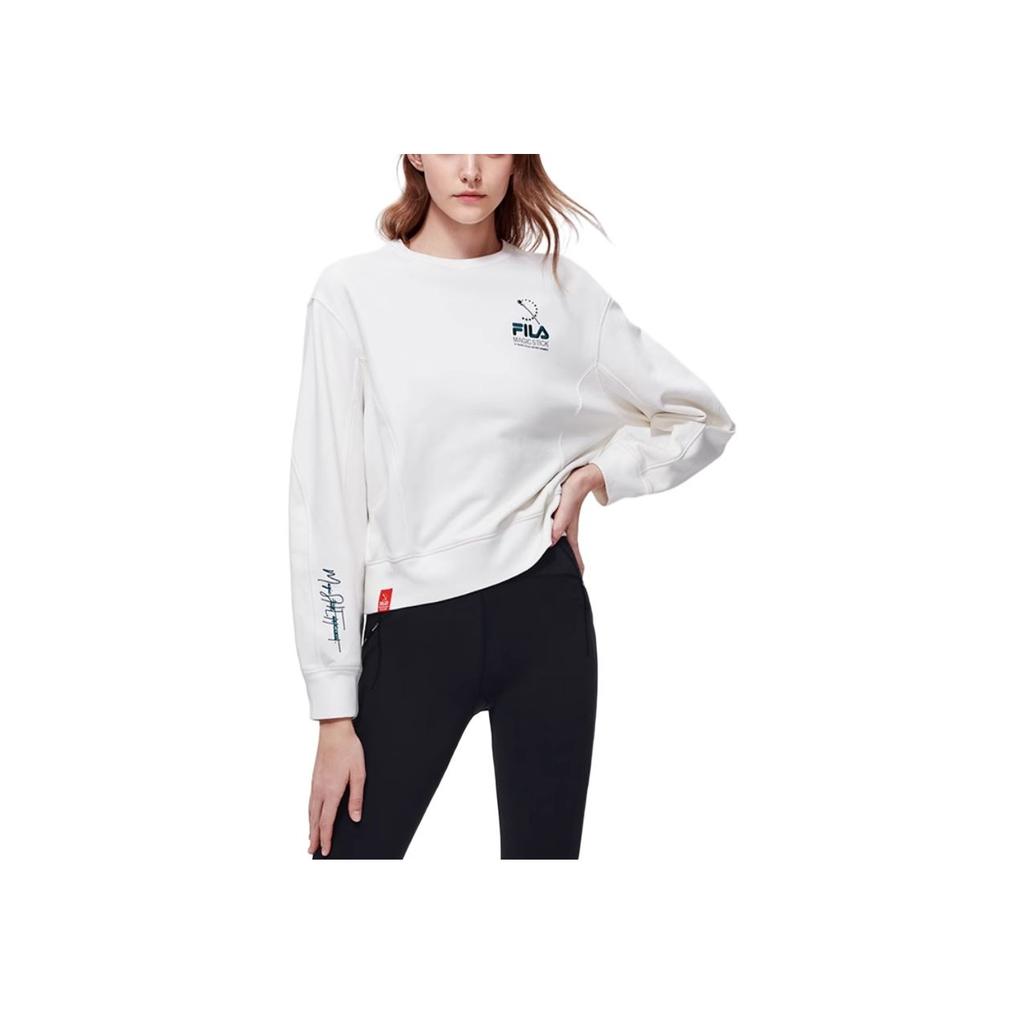 New FILA Sweatshirts Women's Cloud White F11W319208F-WT