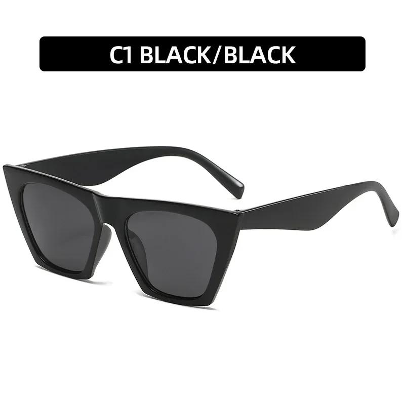 Fashion Retro Square Sunglasses For Women Men Brand Designer Cat Eye Sun Glasses Mirror Shades Unisex Travel Uv  Protection
